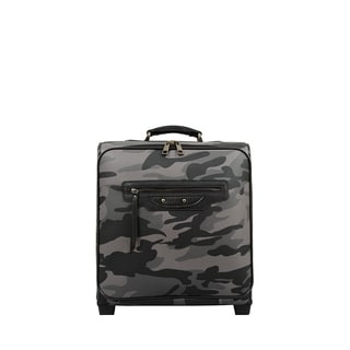 Mellow World Brandy Camouflage Synthetic-leather 15-inch Carry-on Rolling 13-inch Laptop Suitcase