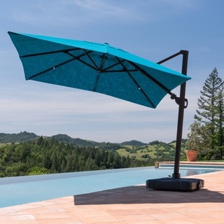 Corvus Valencia 10 ft. Sunbrella Canopy Patio Umbrella with Base