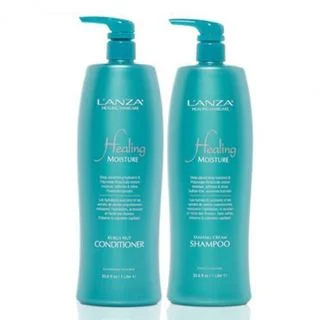 L'ANZA Healing Moisture Tamanu Cream 33.8-ounce Shampoo & Kukui Nut Conditioner Duo