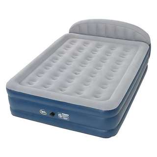 Serta 18-inch Raised Queen Airbed with Headboard and External Pump