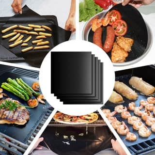 Nonstick BBQ Grill Mats/Baking Sheets/Pan Liners Works on Gas, Charcoal, Electric Grill and More