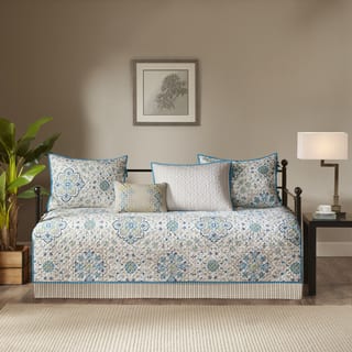 Madison Park Maya Teal 6 Piece Quilted Daybed Set