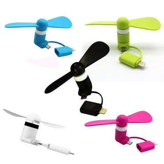 2-in-1 Mini Micro USB Fan with Lightning Connector for iPhone/iPad and Android