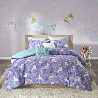Urban Habitat Kids Ella Purple Cotton Printed 5-piece Comforter Set