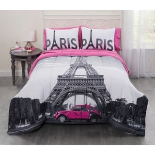 Photo Real Paris Eiffel Tower 7-piece Bed in a Bag Set