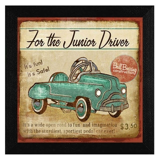 ''Junior Driver" by Mollie B Printed Framed Wall Art