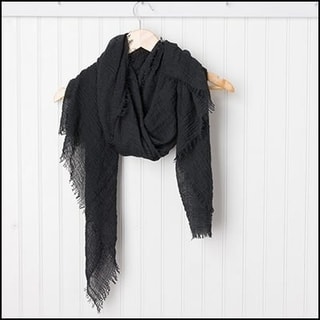 Tickled Pink Classic Soft Solic Lightweight Scarf 38 x 70" - Black