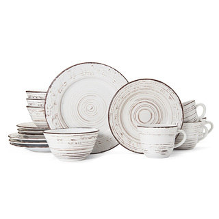 Pfaltzgraff Trellis White Stoneware 16-piece Dinnerware Set