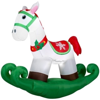 Christmas Airblown Inflatable Rocking Horse