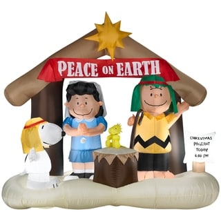 Christmas Airblown Inflatable Peanuts Nativity Scene