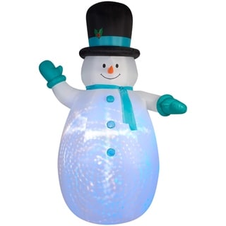 Christmas Airblown Inflatable Projection Giant Snowman with Swirls