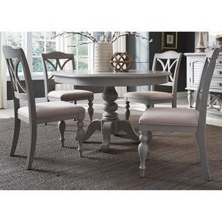 Summer House 42x54 Dove Gray Pedestal Dinette Table - Grey