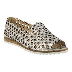 Women's Spring Step Livana Perforated Slip-On Silver Multi Leather