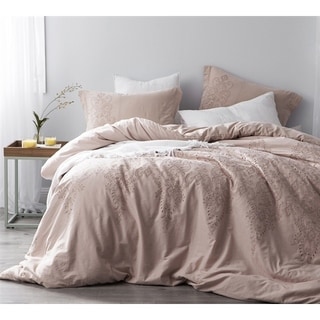 Baroque Stitch Duvet Cover - Ice Pink/Fawn Embroidery