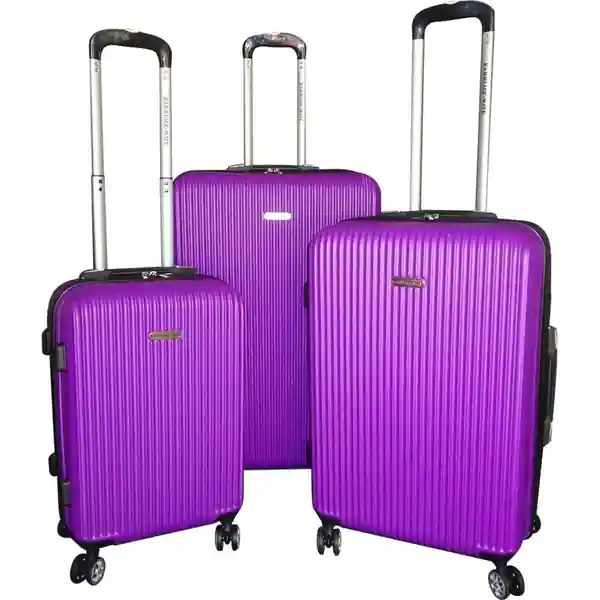 Karriage-Mate 3-piece Purple Hardside Spinner Luggage Set - 28" 24" 20"
