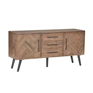 Clyde Mid-Century Solid Wood Cabinet by Kosas Home