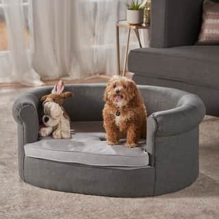 Chelsei Oval Fabric Dog Bed by Christopher Knight Home