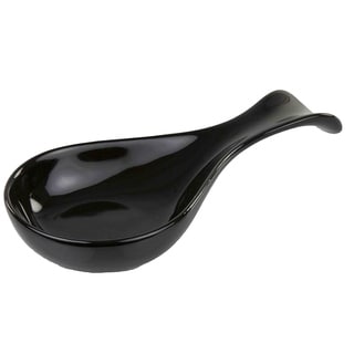 Ceramic Spoon Rest- Black (10"x4.5"x1.5")