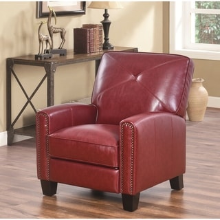 Abbyson Carlsbad Pushback Leather Recliner