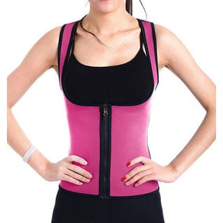 Hot Thermal Sweat Neoprene Slimming Shaping U-Vest with Zipper