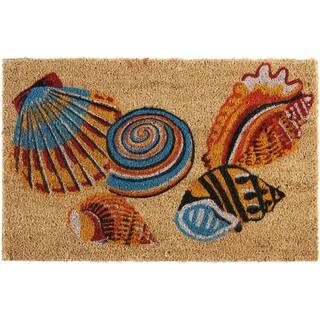 Waverly Greetings "Tossed Shells" Beige Doormat by Nourison (1'6 x 2'4)