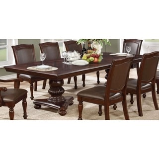 Best Quality Furniture Cherry Dining Table with 24-inch Extension Leaf