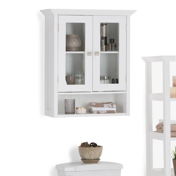 WYNDENHALL Normandy Double Door Wall Cabinet in White