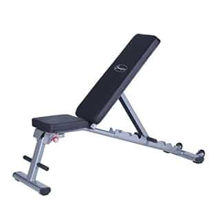 Soozier 7 Position Adjustable Foldable Weight Bench - Silver