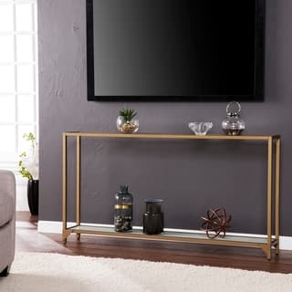 Harper Blvd Pascack Gold Metal/Glass Narrow Console Table