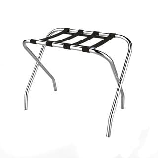 Chrome Folding Luggage Rack and Suitcase Stand