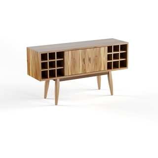 Edlyn Mid Century Acacia Wood Bar Cabinet by Christopher Knight Home