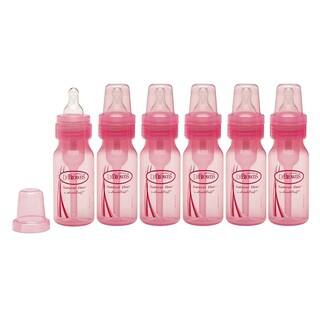 Dr. Brown's Natural Flow Baby Bottles - 4 Ounce - Pink - 6 Pack