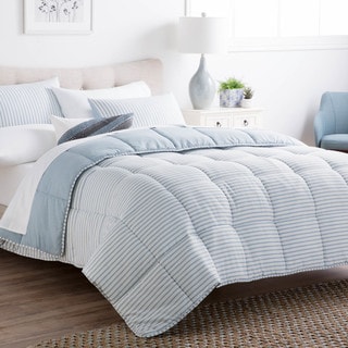 BROOKSIDE Striped Reversible Chambray Down Alternative Comforter Set
