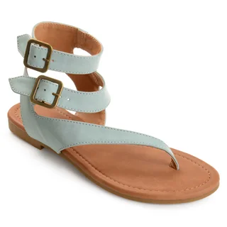 Journee Collection Women's 'Kyle' Double Wrap Buckle Thong Sandals