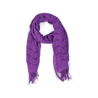 Wrapables Laced Lightweight Colorful Rectangle Purple Scarves