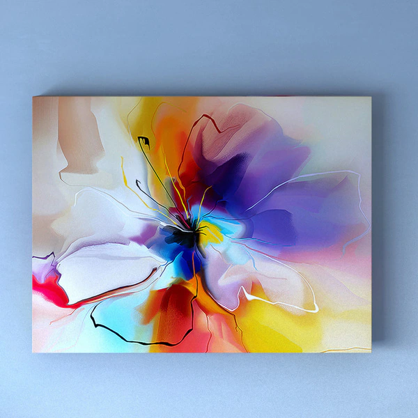 Porch & Den 'Creative Flower in Multiple Colors' Abstract Floral Canvas Print