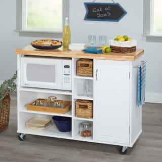 Simple Living Rolling Galvin Microwave Cart