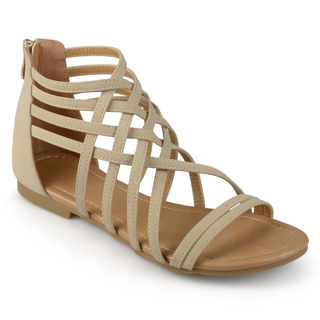 Journee Collection Women's 'Hanni' Wide Width Flat Gladiator Sandals