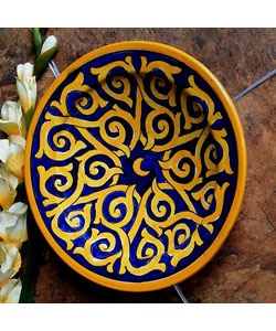 Sunswirl Ceramic Plate (Morocco)