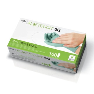 Medline Aloetouch 3G Powder-Free Latex-Free Vinyl Exam Gloves Large (Case of 1 000)