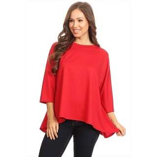 Women's Solid Color Oversize Tunic