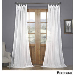Exclusive Fabrics Bordeaux Striped Faux Linen Sheer Curtain