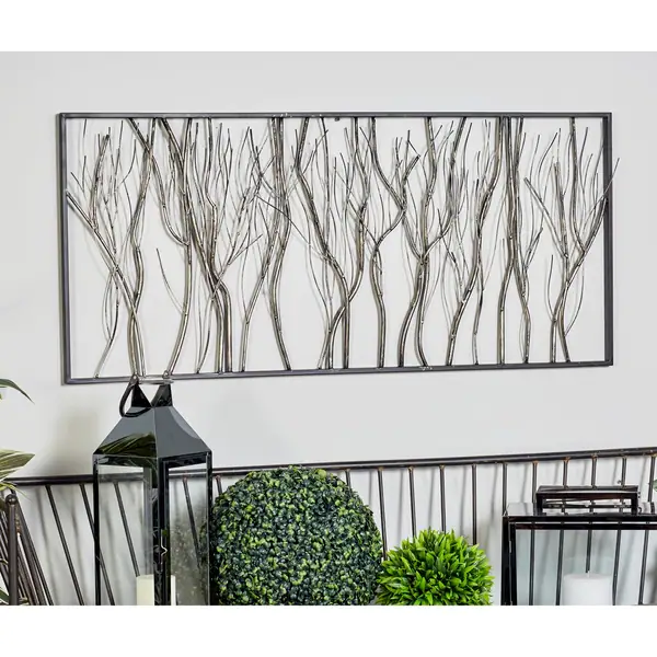 Natural 22 x 48 Inch Iron Twigs and Branches Wall Decor by Studio 350