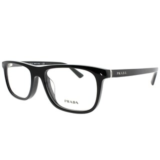 Prada Rectangle PR 03RV Asian Fit 1AB1O1 Unisex Black Frame Eyeglasses