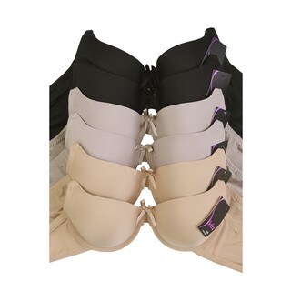 Sofra & Mamia 6-Pack Full Cup Bras (Assorted Colors)