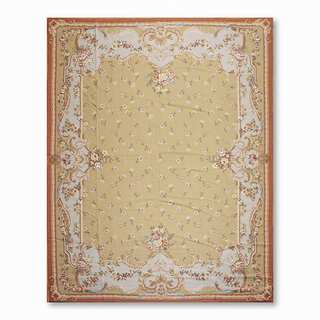 French Country Asmara Needlepoint Aubusson Hand Woven Area Rug (9'x12')