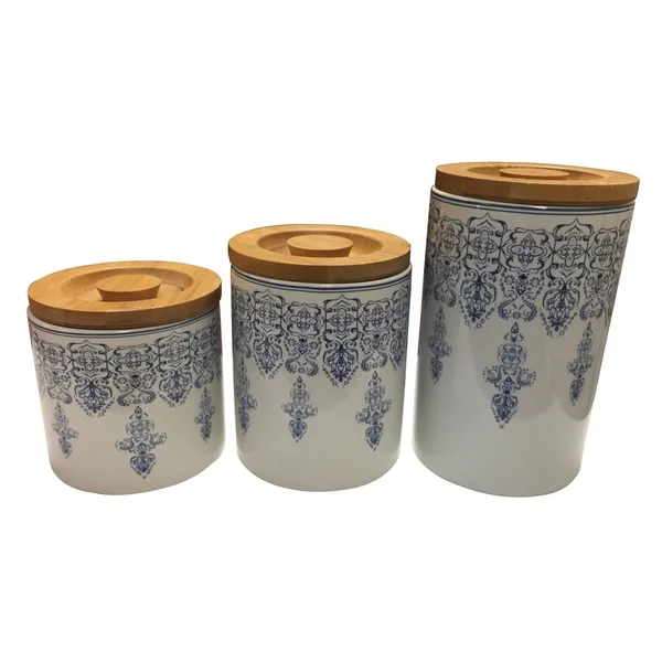 Le Chef Ceramic Storage Canisters (Set of 3) - Small medium and large