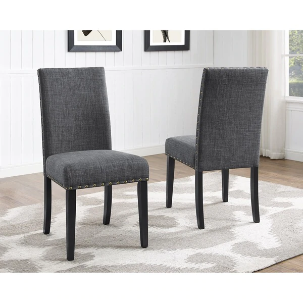 Copper Grove Humboldt Nailhead-trim Fabric Dining Chairs (Set of 2)