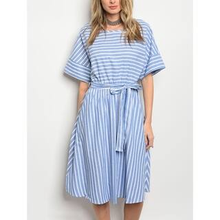 JED Women's Striped Cotton Knee Length Casual Dress