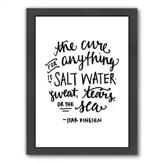 Salt Water Cure Hand Lettered - Framed Print Wall Art